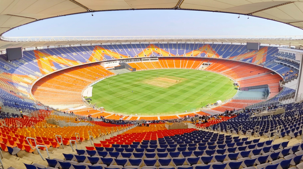 Narendra Modi Stadium (Ahmedabad): This stadium is the largest cricket stadium in the world, with a seating capacity of 132,000 spectators. It will host five matches, including the tournament opener between England and New Zealand and the final.